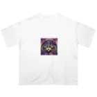 マヌル猫 Manul catのサイケなマヌル猫２ オーバーサイズTシャツ