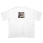 Aliceのイラスト工房の可愛い猫のイラストグッズ オーバーサイズTシャツ