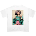 80s pop anime artの信じられないほど理不尽な学生 オーバーサイズTシャツ