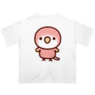 いんこ屋堂のアキクサインコ（ルビノー） オーバーサイズTシャツ