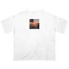 海外の景色たちの海外の夕焼け Oversized T-Shirt