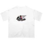 77Artcoのcafe racer cat Oversized T-Shirt