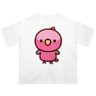 いんこ屋堂のモモイロインコ オーバーサイズTシャツ