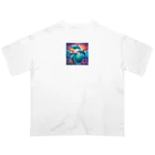 スプラッシュルークのイルカのイラストグッズ Oversized T-Shirt