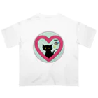 Amasyuiroのmagboxシリーズ　～ウィンク黒猫～ Oversized T-Shirt