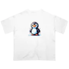 pixel屋さんのペンギンのpixelアート オーバーサイズTシャツ