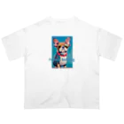 FRENCHIEのサングラスをかけたフレンチブルドッグ🕶️ オーバーサイズTシャツ