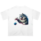 宇宙猫の宇宙猫02 オーバーサイズTシャツ