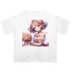 raio-nの春の花畑と少女 Oversized T-Shirt