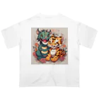enryuu'sCLUBのPrettywithタイガー＆ドラゴン Oversized T-Shirt