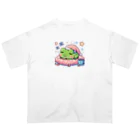 Shiba_IncのSleeping frogs(熟睡する蛙) Oversized T-Shirt