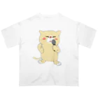 ロジローの歌うネコ(帽子無) オーバーサイズTシャツ