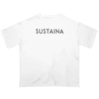 Sustaina ShopのSUSTAINA（ロゴなしグレー文字） オーバーサイズTシャツ