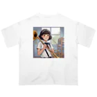 ほっこり絵音舎の部活動中！さらちゃん！！ オーバーサイズTシャツ