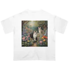 夜のねこの猫の楽園 Oversized T-Shirt