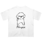 シロノの犬っ子ペロ（黒） オーバーサイズTシャツ