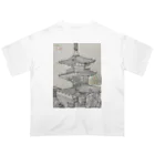 エド・ワード【江戸鉾の愛殿原】。の清水寺 オーバーサイズTシャツ