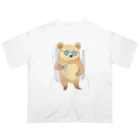 さとうさしみ。のメガネっクマ② オーバーサイズTシャツ