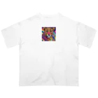 サイケデリックな世界のpsychedelicなヒョウ Oversized T-Shirt