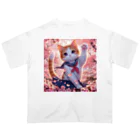 ParadigmStar　パラダイムスターの桜咲く華の学生猫 hana オーバーサイズTシャツ