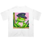 Louvreの帽子のカエルくん Oversized T-Shirt