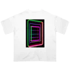 Association Against Mirroring SelfiesのAbstract_Neonsign Oversized T-Shirt