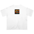 k.a.u.j.7のおしゃれでユニークなハロウィンの風景が広がります Oversized T-Shirt