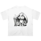 bottaの可愛いウサギ(垂れ耳ビール) Oversized T-Shirt