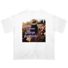 Flower-change-the_WorldのFlower  change the World オーバーサイズTシャツ