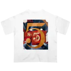 パブリックドメインさんのチャールズ・デムス charles demuth No5 金のNo.5 オーバーサイズTシャツ