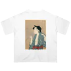 寿めでたや(ukiyoe)の浮世絵：喜多川歌麿_婦女人相十品・煙草の煙を吹く女 オーバーサイズTシャツ