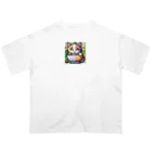 雪売店のマグカップかくれんぼ猫 Oversized T-Shirt