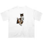 jarのねこのラグ オーバーサイズTシャツ