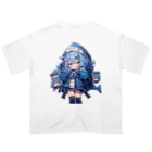 honoka_tのサメフードの美少女 オーバーサイズTシャツ