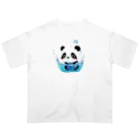 waterpandaの水に落ちるパンダ オーバーサイズTシャツ