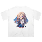 honoka_tの金髪ちびキャラ美少女 Oversized T-Shirt