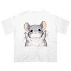 もふっとチンチラ🐭のばんざいチンチラ オーバーサイズTシャツ