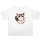 もふっとチンチラ🐭のおねだりチンチラ オーバーサイズTシャツ