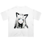 レイカランクの猫ガール オーバーサイズTシャツ