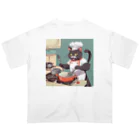 kuma-kichiの猫シェフ オーバーサイズTシャツ