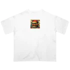 minaminokahoの日本の浮世絵が最新の食文化と融合 オーバーサイズTシャツ