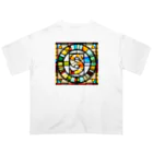 alphabet stained glassのstained glass S オーバーサイズTシャツ