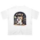 mimikkyu322のTired cat7 Oversized T-Shirt