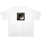 Black_White_Goldの流れ星 Oversized T-Shirt