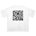 AIモノクロデザインのモノクロ宇宙 Oversized T-Shirt