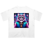 AIフォトSHOPのイケ猫DJ オーバーサイズTシャツ