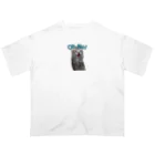 猫ミームグッズの【猫ミーム】絶望する子猫（文字入り） オーバーサイズTシャツ