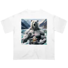 george-weblogの白クマッチョ オーバーサイズTシャツ