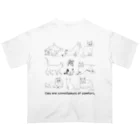 もじゃクッキーのにゃん絵。 オーバーサイズTシャツ