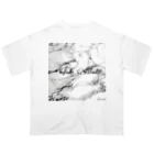 Infinite AtlantisのInfinite Atlantis (white marble) オーバーサイズTシャツ